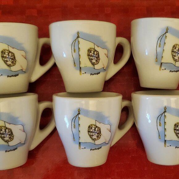 Set of Six Portugal-Themed Espresso Cups with Saucers - Picture 5 of 6